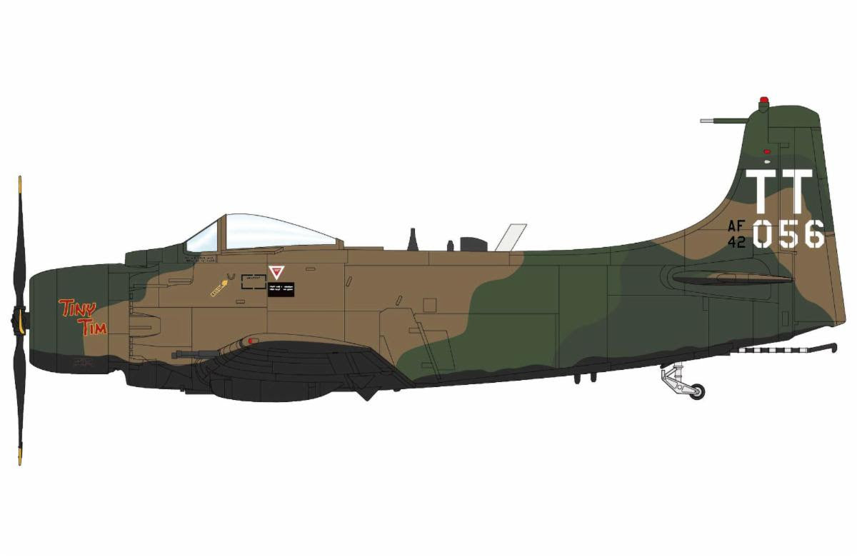 Pre-Order Hobby Master HA2930 1:72 Douglas A-1J "TINY TIM" AF42-056, 602nd S.O.S, Thailand, 1969