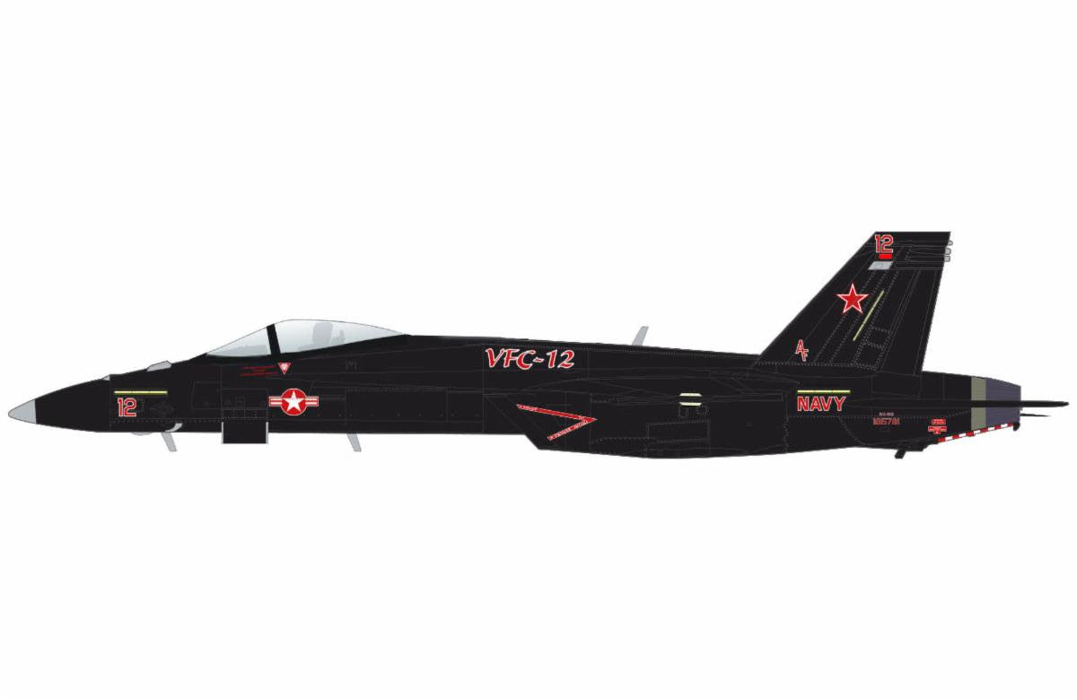 Pre-Order Hobby Master HA5147 1:72 F/A-18E "Black Aggressor" 00/165781, VFC-12, 2025