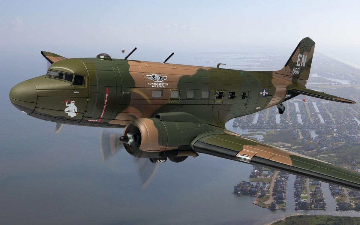 Pre-Order Corgi AA38212B 1:72 Douglas™ AC-47 Gunship, ‘Spooky 086™’, Commemorative Air Force