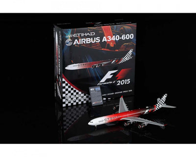 Pre-Order SQ Wings L2171FD 1:200 Etihad Airways Airbus A340-600 A6-EHJ "ABU DHABI GRAND PRIX 2015" "Flaps Down"