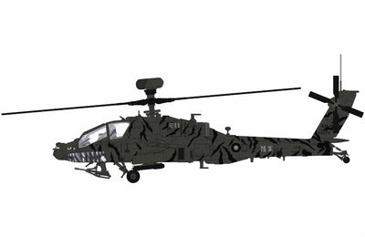Pre-Order Hobby Master HH1226 1:72 AH-64E Apache Guardian 811, Taiwan Amry "Tiger Shark Yellow Eyes"