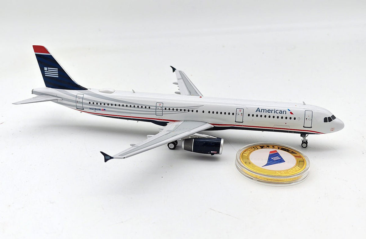 Inflight IF321AA578 1:200 American Airlines Airbus A321 - 231 N578US Plus Collector Coin