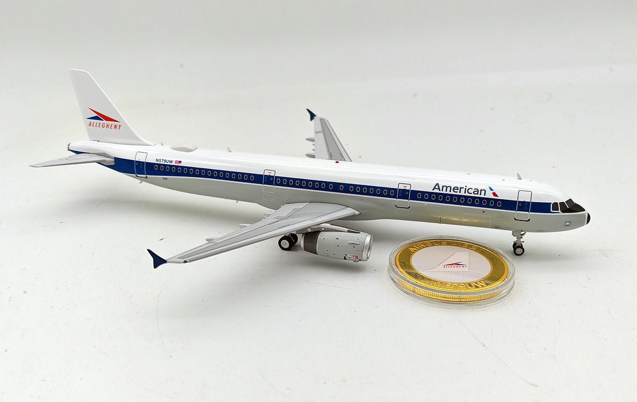 Inflight IF321AA579 1:200 American Airlines Airbus A321 - 231 N579UW Plus Collectors Coin