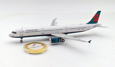 Inflight IF321AA580 1:200 American Airlines Airbus A321 - 231 N580UW Plus Collectors Coin