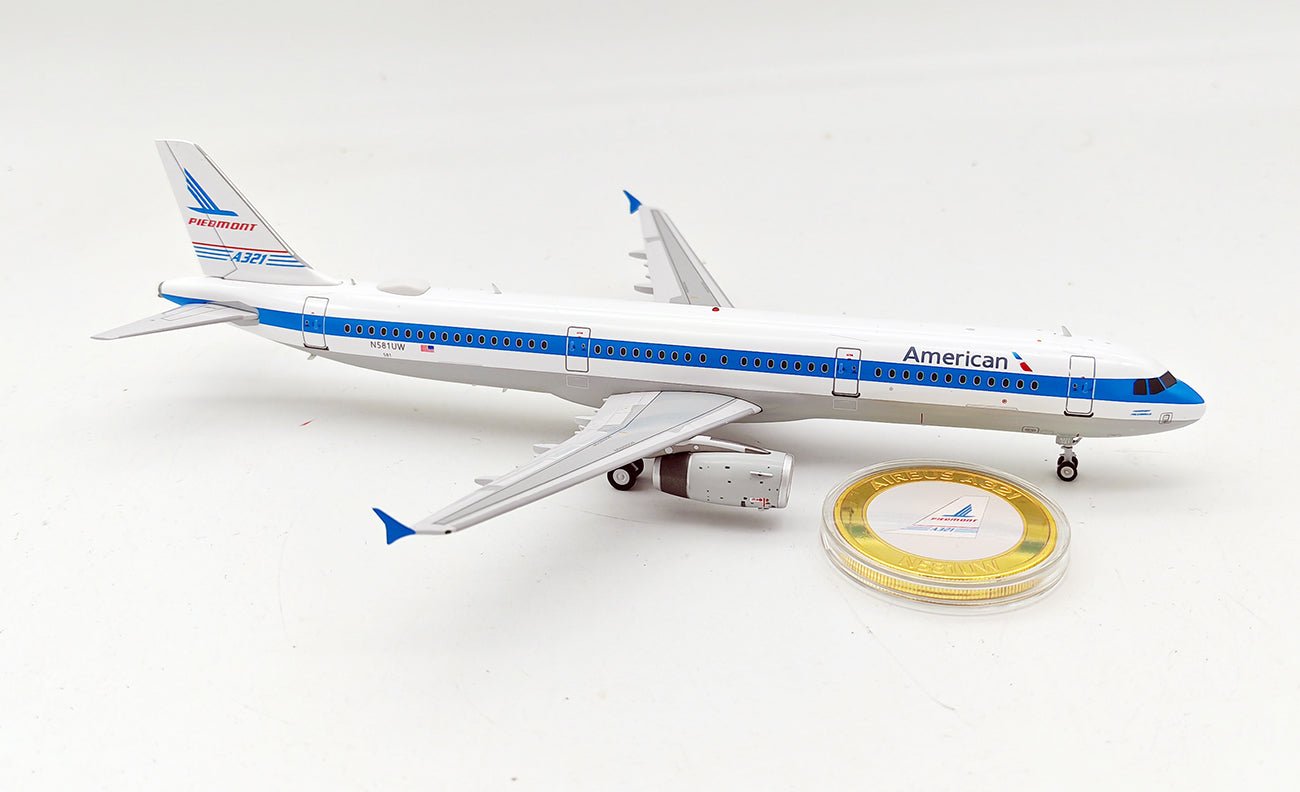 Inflight IF321AA581 1:200 American Airlines Airbus A321 - 231 N581UW Plus Collector Coin