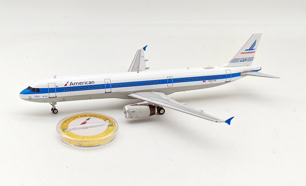 Inflight IF321AA581 1:200 American Airlines Airbus A321 - 231 N581UW Plus Collector Coin