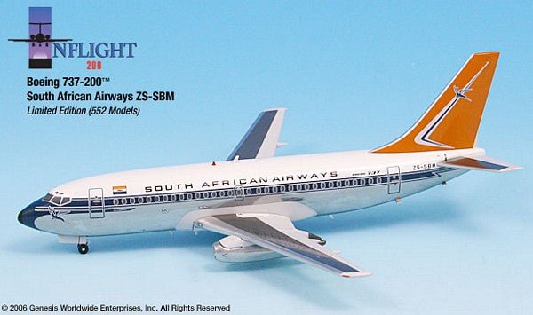 *Inflight IF732008 1:200 South African Airways Boeing 737 - 200