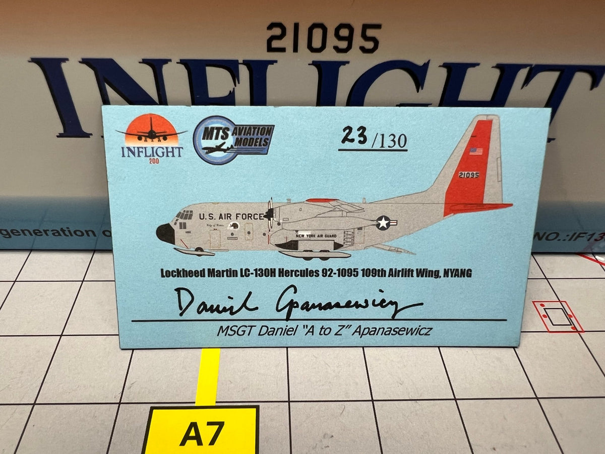 InFlight200 IF130USAF095 1:200 USAF LC - 130H Hercules (L - 382) 92 - 1095 "A to Z" Exclusive Signature Edition of 130pcs