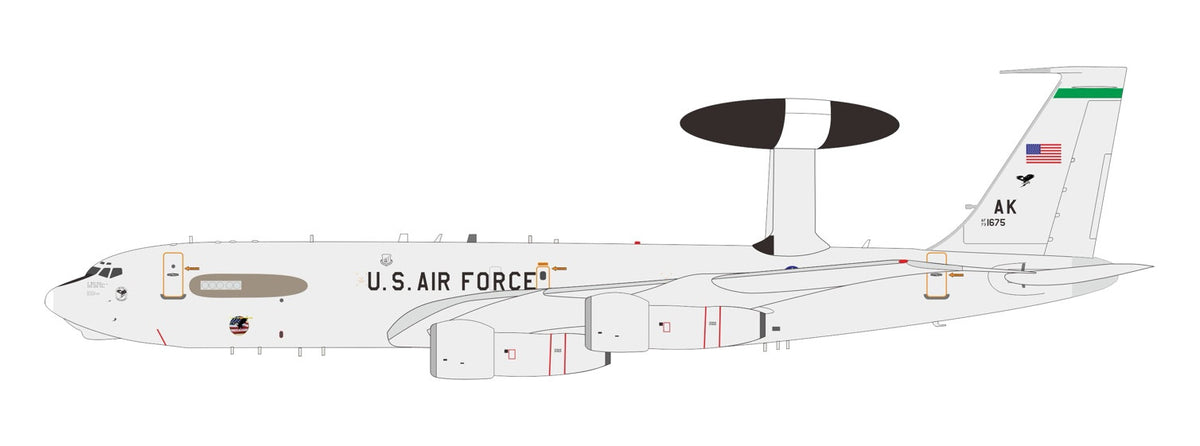InFlight200 1:200 scale USA - Air Force Boeing E-3B Sentry (707-300) 73-1675 diecast model airplane