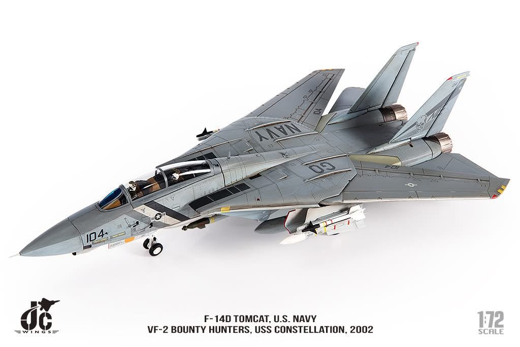 JC Wings JCW - 72 - F14 - 08 1:72 F - 14D Tomcat U.S. NAVY, VF - 2 Bounty Hunters NE104 "GO NAVY"
