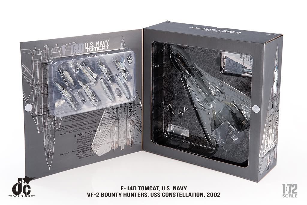 JC Wings JCW - 72 - F14 - 08 1:72 F - 14D Tomcat U.S. NAVY, VF - 2 Bounty Hunters NE104 "GO NAVY"