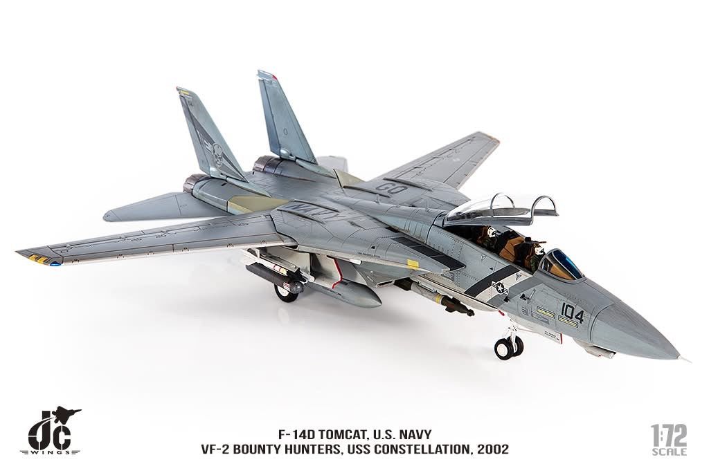 JC Wings JCW - 72 - F14 - 08 1:72 F - 14D Tomcat U.S. NAVY, VF - 2 Bounty Hunters NE104 "GO NAVY"