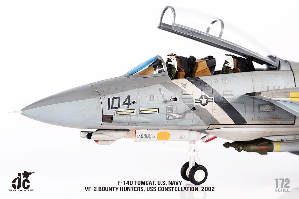 JC Wings JCW - 72 - F14 - 08 1:72 F - 14D Tomcat U.S. NAVY, VF - 2 Bounty Hunters NE104 "GO NAVY"