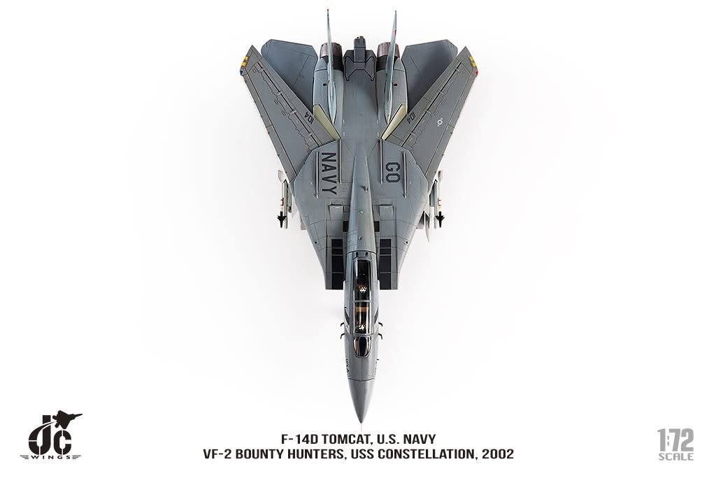JC Wings JCW - 72 - F14 - 08 1:72 F - 14D Tomcat U.S. NAVY, VF - 2 Bounty Hunters NE104 "GO NAVY"