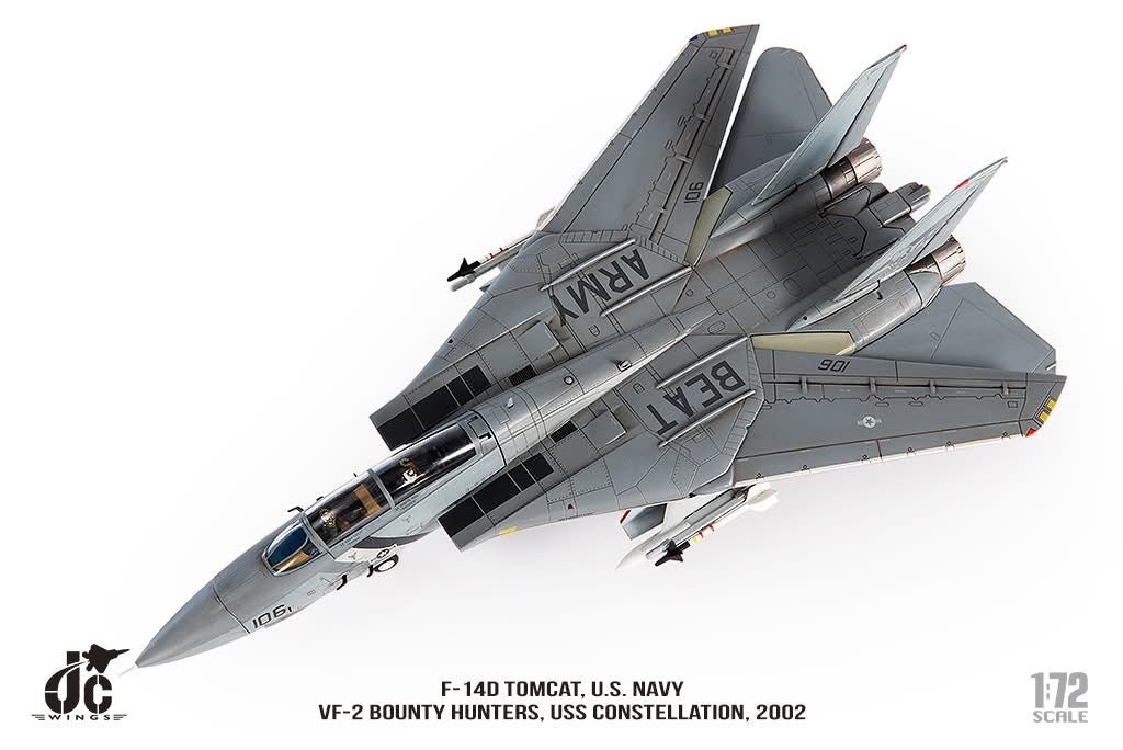 JC Wings JCW-72-F14-09 1:72 F-14D Tomcat U.S. NAVY, VF-2 Bounty