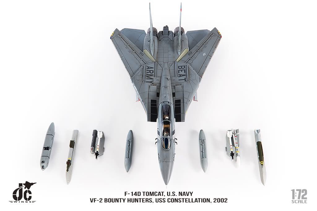 JC Wings JCW-72-F14-009 1:72 F-14D Tomcat U.S. NAVY, VF-2 Bounty