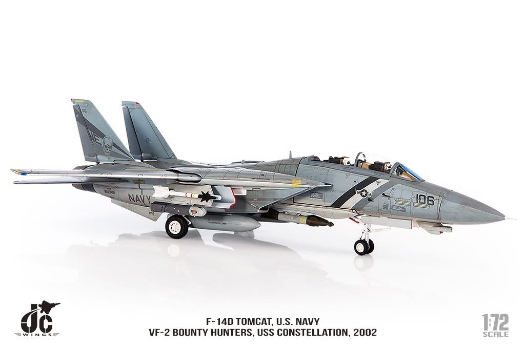 JC Wings JCW-72-F14-009 1:72 F-14D Tomcat U.S. NAVY, VF-2 Bounty