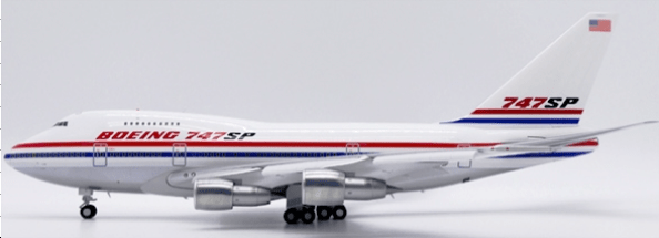JC Wings LH2458A 1:200 Boeing House Color 747SP "Polished" N747SP "Flaps Down"