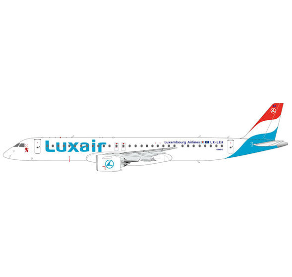 JC Wings 1:200 scale Luxair Embraer ERJ-190-400STD Reg: LX-LEA diecast model airplane
