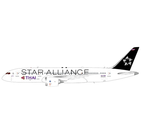 JC Wings 1:400 scale Thai Airways Boeing 787-8 Dreamliner "Star Alliance" "Flaps Down" Reg: HS-TQO diecast model airplane