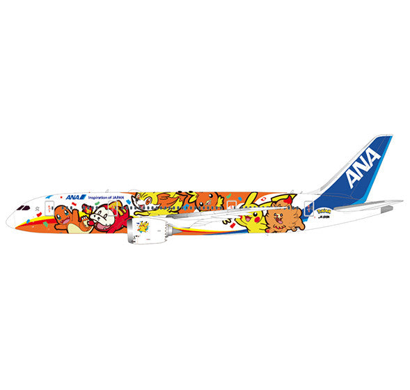 JC Wings 1:200 scale All Nippon Airways Boeing 787-8 Dreamliner "Pokémon Jet Red" "Flaps Down" Reg: JA819A diecast model airp