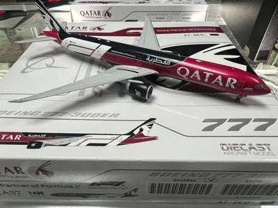 JC Wings XX40844 1:400 Qatar Airways Boeing 777 - 300ER "Formula 1" Reg: A7 - BEG