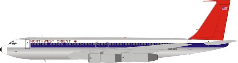 *Jfox Jf - 707 - 3 - 001 1:200 Northwest Orient Boeing 707 - 300