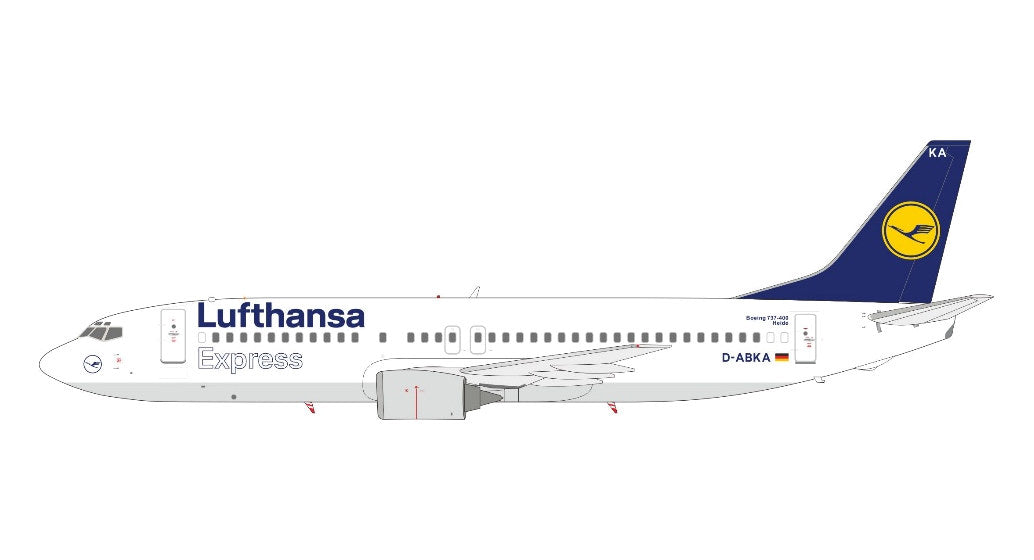 JFox 1:200 scale Lufthansa Express Boeing 737-430 D-ABKA diecast model airplane