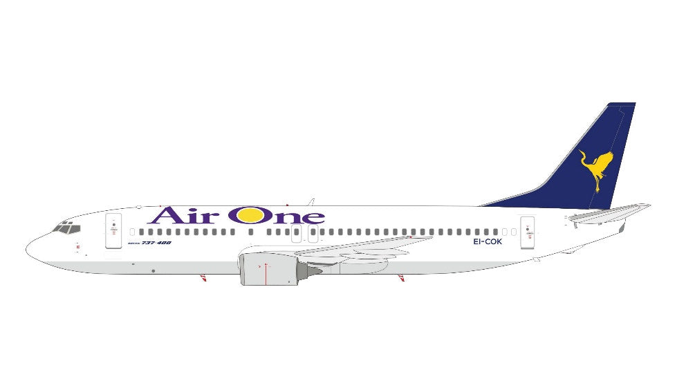 JFox 1:200 scale Air One Boeing 737-430 EI-COK diecast model airplane
