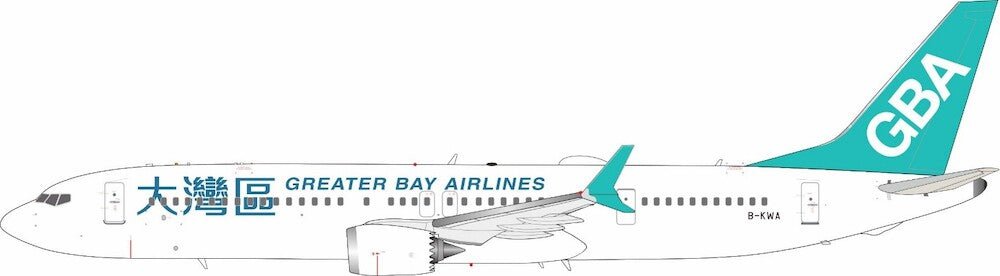 JFox JF - 737 - 9M - 001 1:200 737 - 9 Max Greater Bay Airliner B - WKA