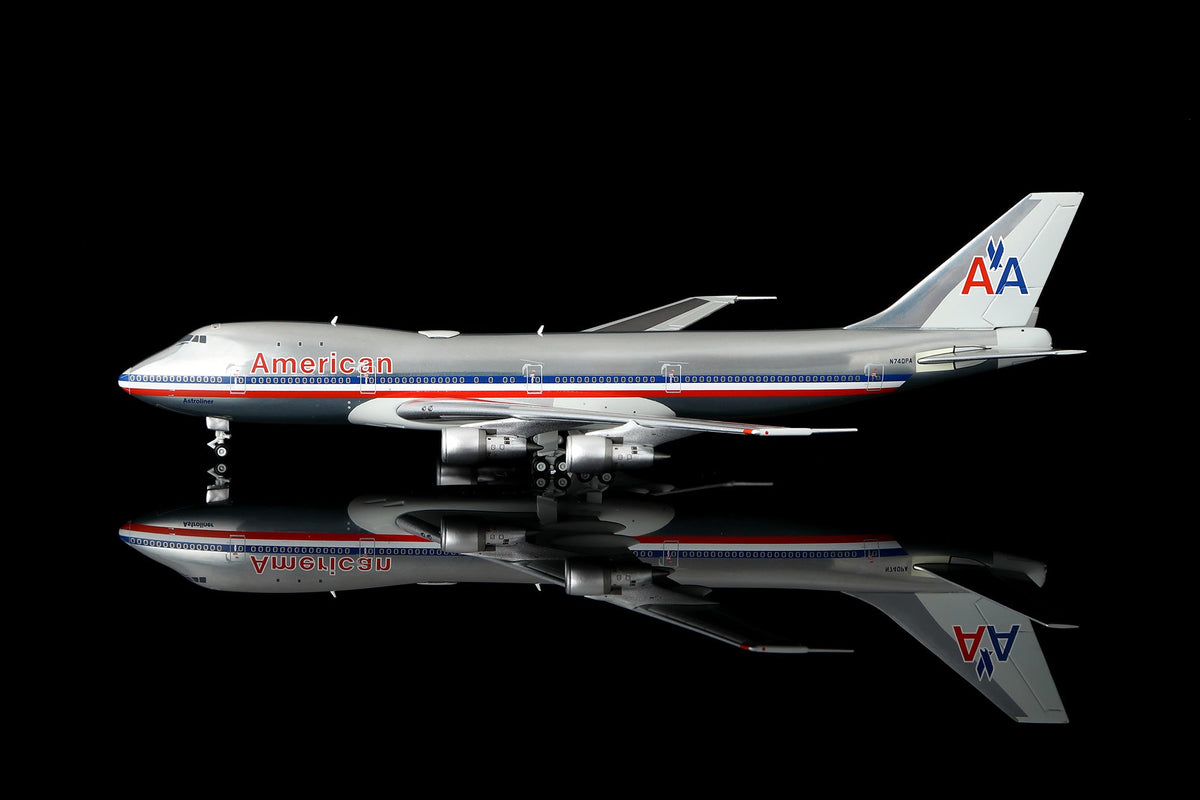 Legacy Jets 1:400 scale American/Pan Am Hybrid Boeing 747-100 N740PA diecast model airplane
