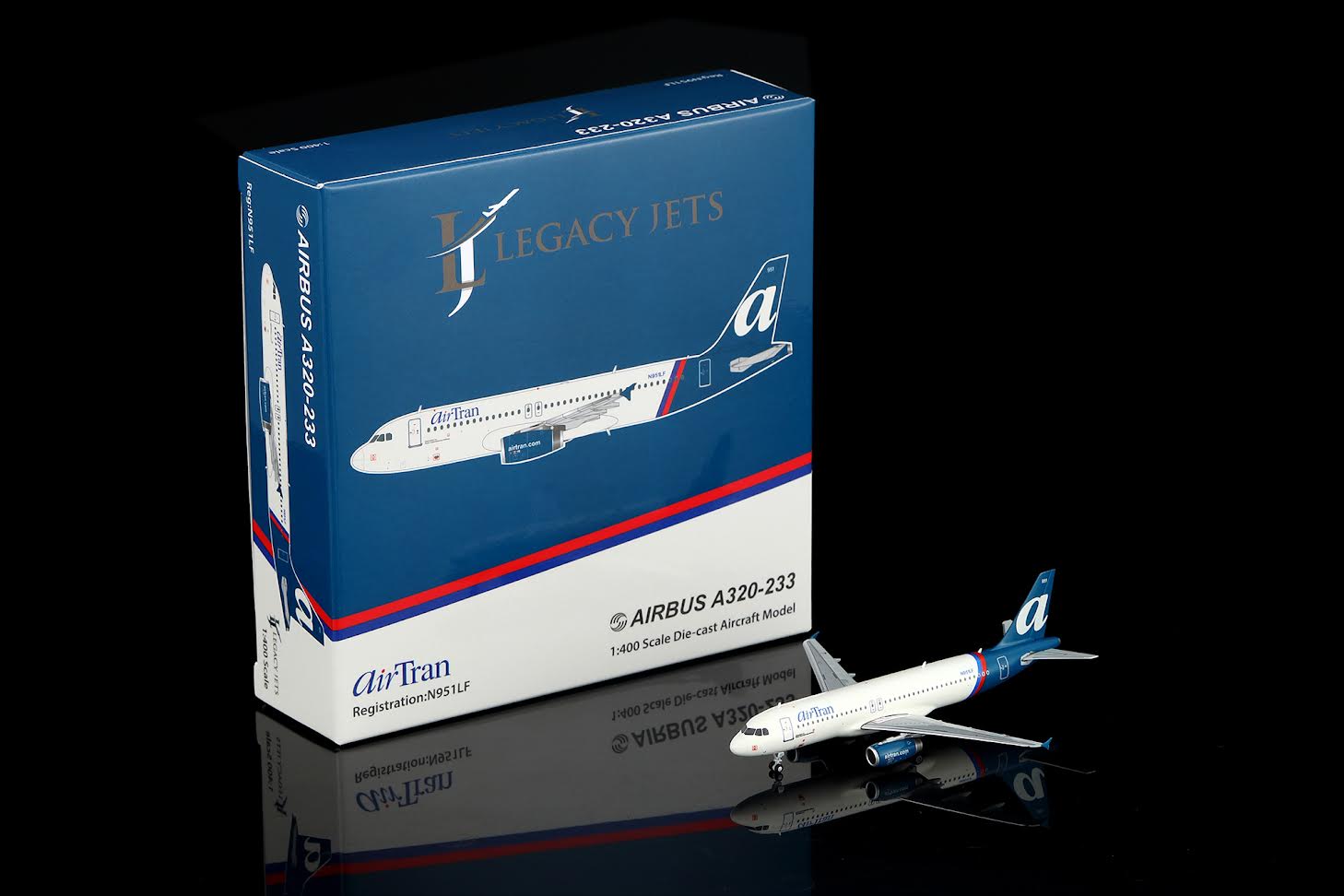 Legacy Jets LJ11516 - 6 1:400 Scale AirTran Airbus A320 - 233 N951LF