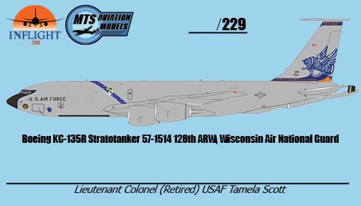 MTS Exclusive MTS135USAF1514 1:200 Boeing KC-135R Stratotanker 57-1514 128th ARW, Wisconsin ANG Signature Edition