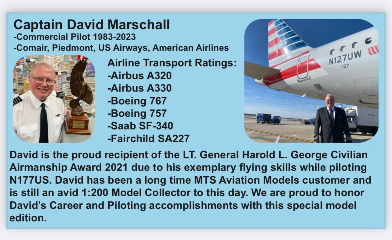 MTS Exclusive MTS321AASIG 1:200 Airbus A321 N177US American Airlines Signature Edition