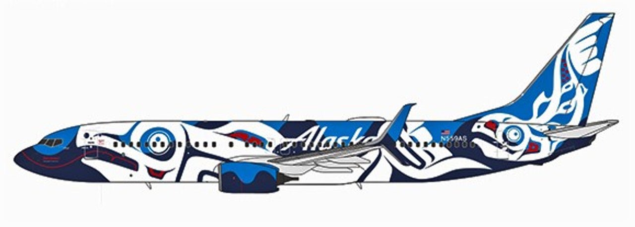 NG Models 08001 1:200 Alaska Airlines Boeing 737 - 800 N559AS "Salmon People"