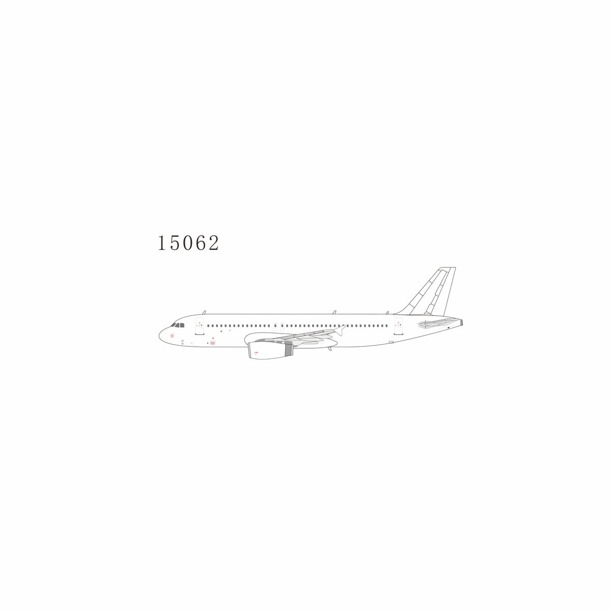 NG Models 1:400 scale PRO Blank Model A320-200 (IAE V2500 ENGINES) diecast model airplane