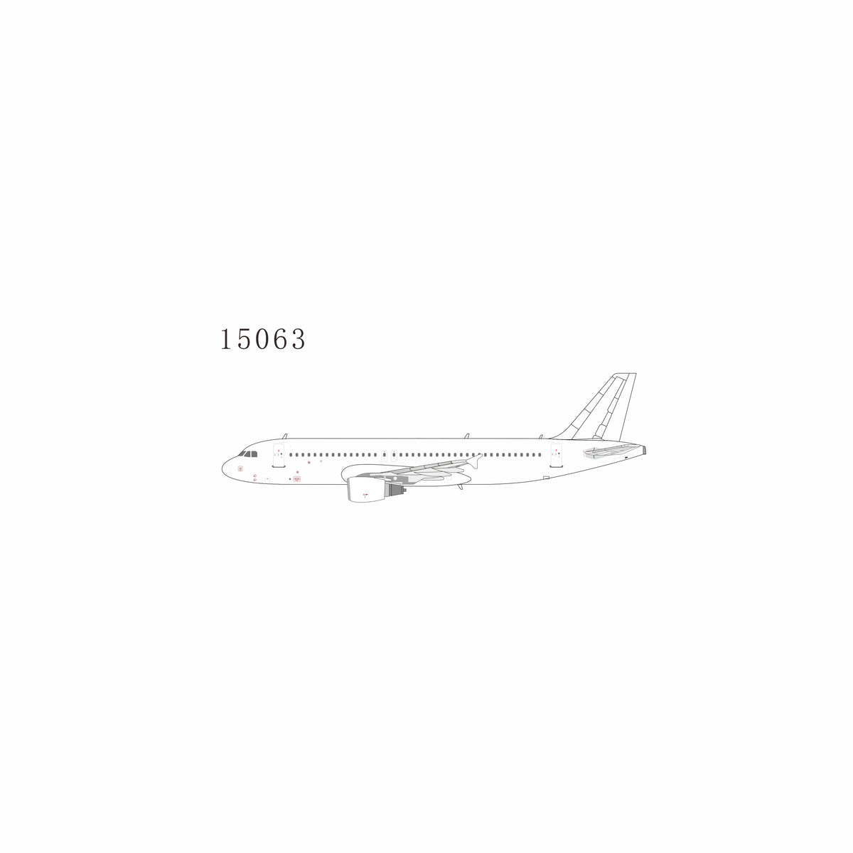 NG Models 1:400 scale PRO Blank Model A320-200 (CFMI CFM56 ENGINES) diecast model airplane