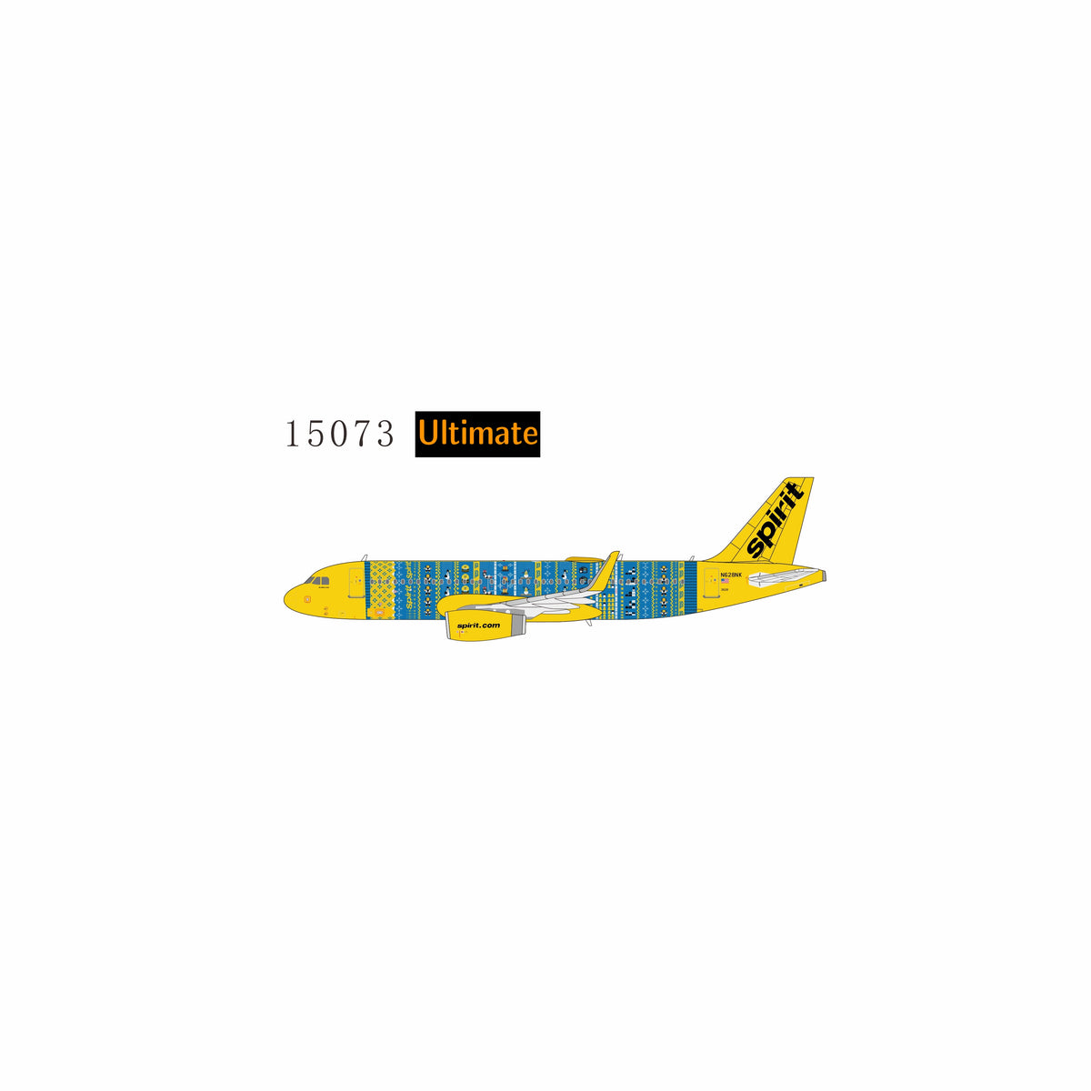 NG Models 1:400 scale ULTIMATE Spirit Airlines A320-200/w N628NK (Winter Sweater Livery; Luxurious packaging) diecast model a