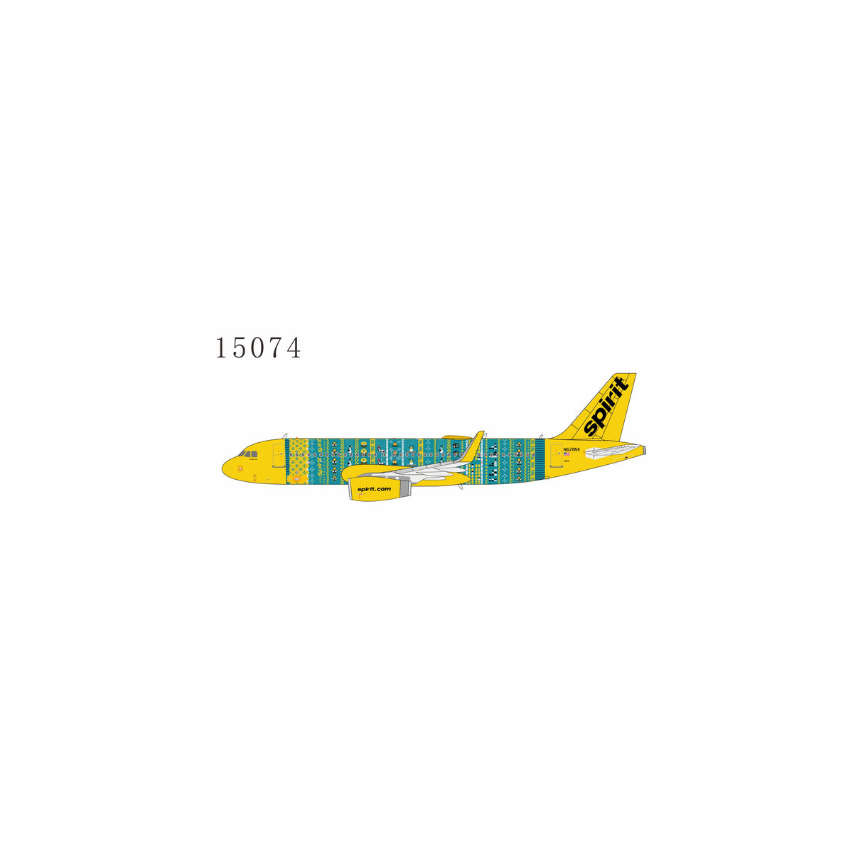 NG Models 1:400 scale PRO Spirit Airlines A320-200/w N628NK (Winter Sweater Livery) diecast model airplane