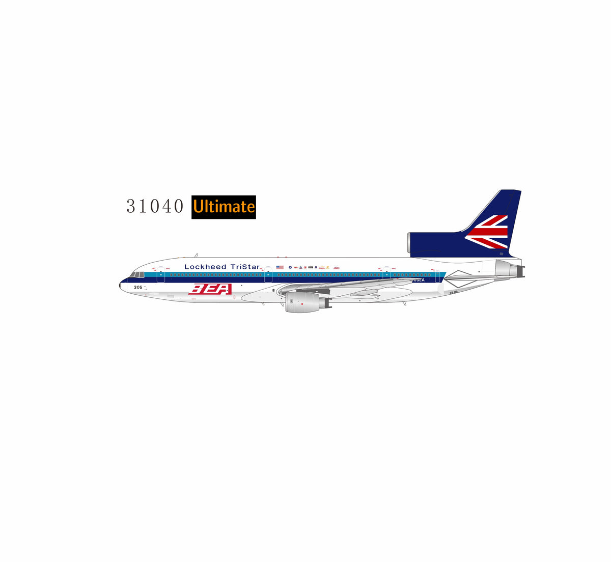 NG Models 1:400 scale ULTIMATE Lockheed Aircraft (BEA) L-1011-1 N305EA (in BEA's then contemporary livery; Luxurious packagin