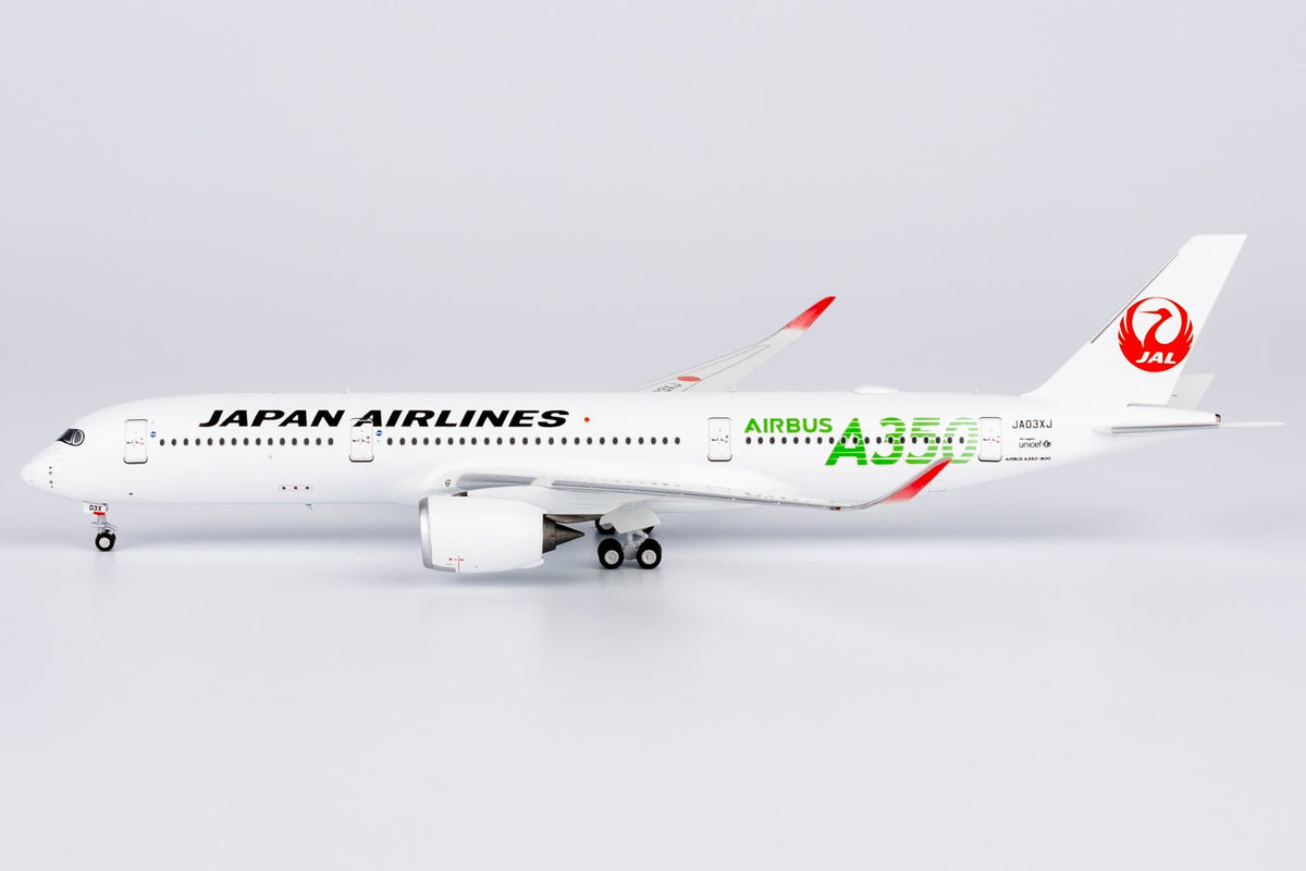 NG Models 39097 1:400 Japan Airlines (JAL) A350 - 900 JA03XJ (green "AIRBUS A350" titles)