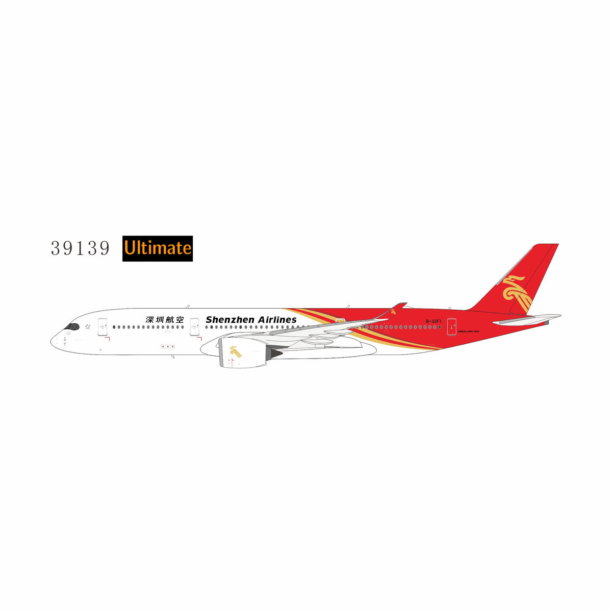 NG Models 1:400 scale ULTIMATE Shenzhen Airlines A350-900 B-32F1 (Luxurious packaging) diecast model airplane