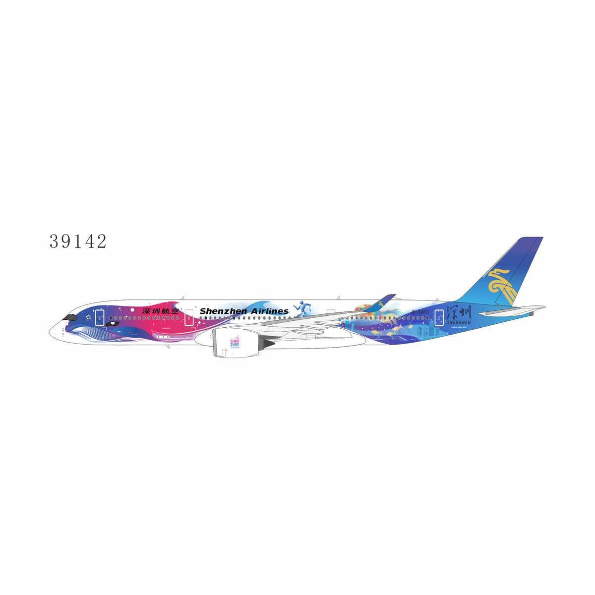 NG Models 1:400 scale PRO Shenzhen Airlines A350-900 B-32F0 (Amazing Shenzhen 文旅深圳) diecast model airplane