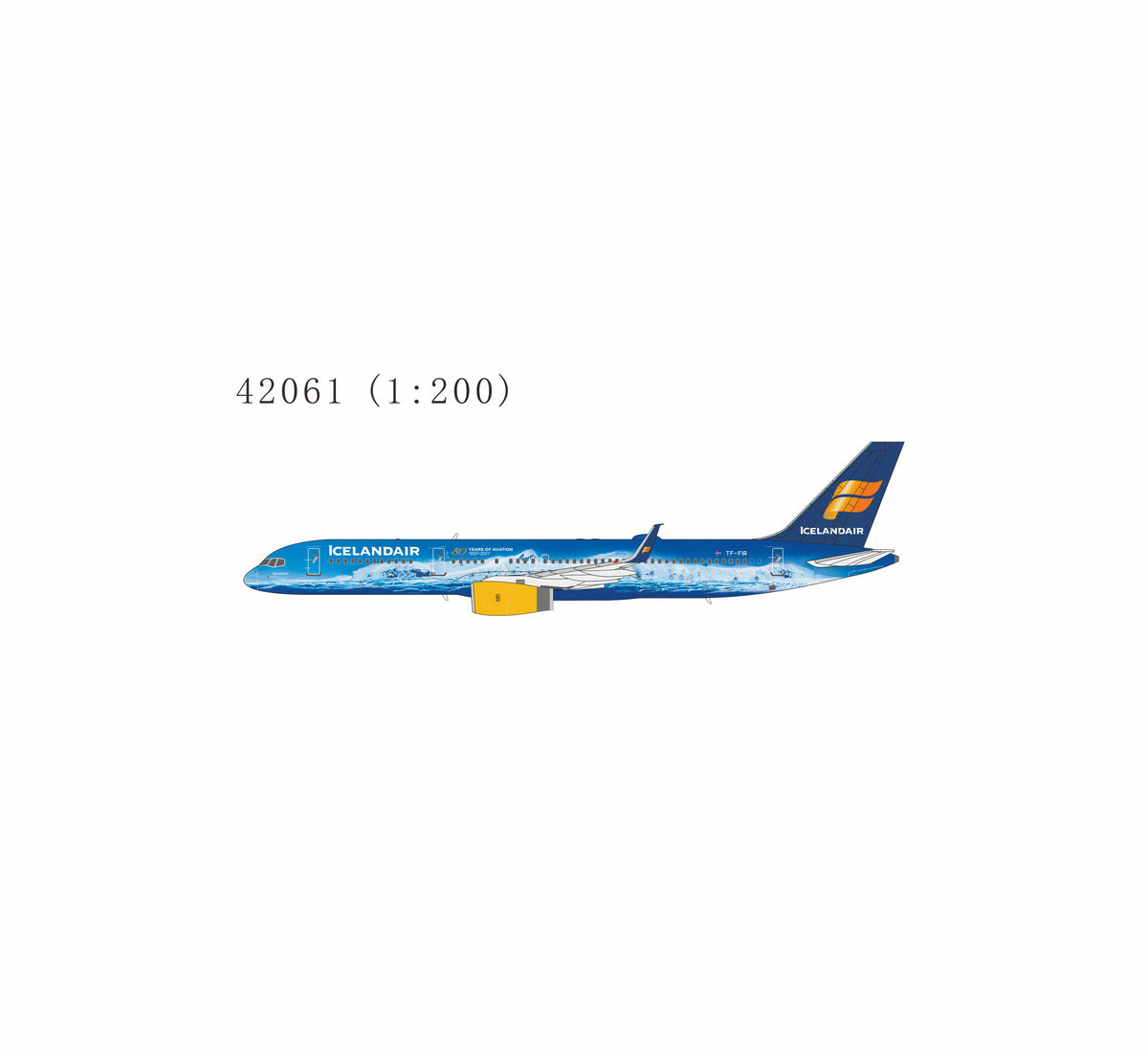 NG Models 1:200 scale PRO Icelandair 757-200/w TF-FIR (Aurora (Northern Lights); Vatnajökull) diecast model airplane