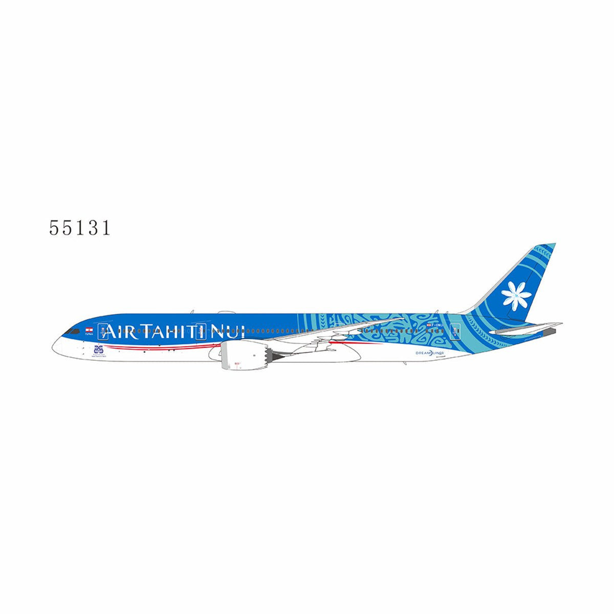 NG Models 55131 1:400 Air Tahiti Nui 787 - 9 Dreamliner F - ONUI (25th anniversary sticker)