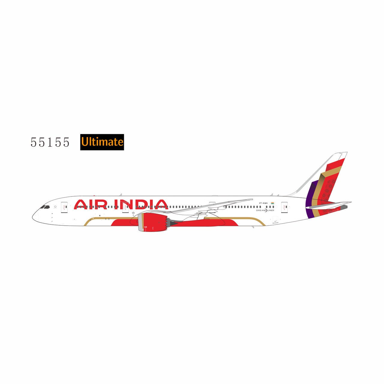 NG Models 55155 1:400 [ULTIMATE] Air India 787-9 Dreamliner VT-AWA