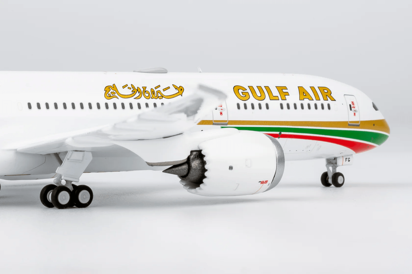 NG Models 55156 1:400 Gulf Air 787 - 9 Dreamliner A9C - FG (1976 retro cs, "75 Years" sticker)
