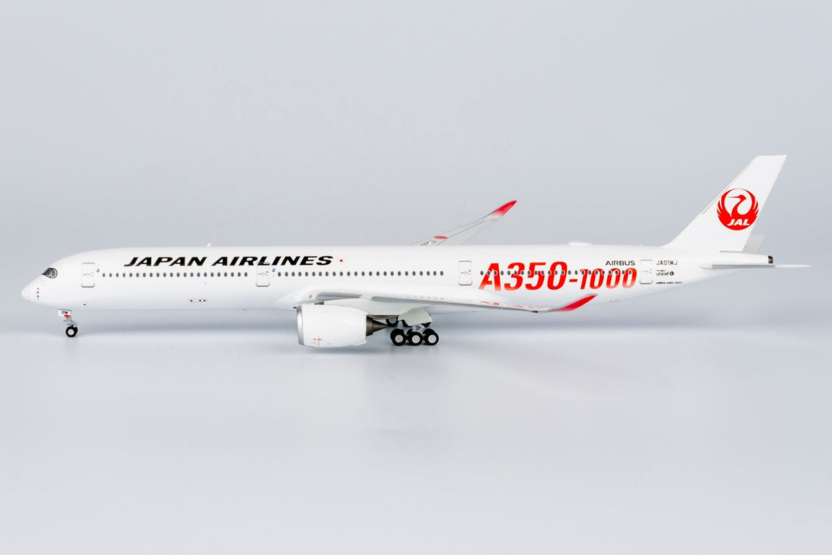 NG Models 57012 1:400 Japan Airlines (JAL) A350 - 1000 JA01WJ (with red "A350 - 1000" titles)