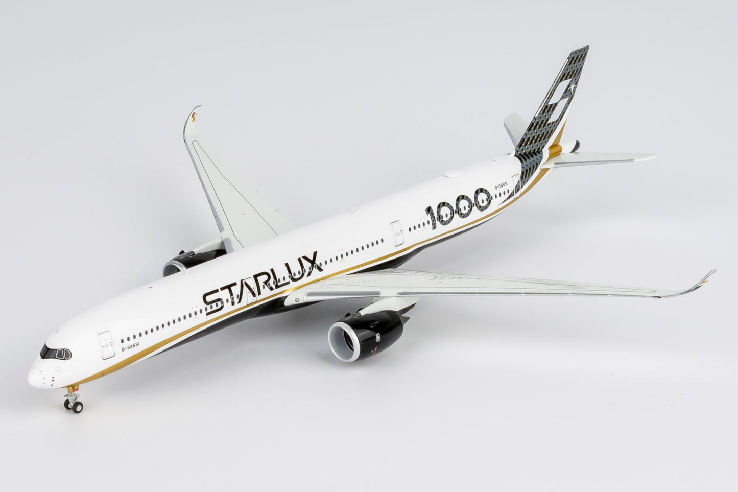 NG Models 57025 1:400 Starlux Airlines A350 - 1000 B - 58551 (Carbon Fiber colors; first A350 - 1000 for Starlux Airlines)