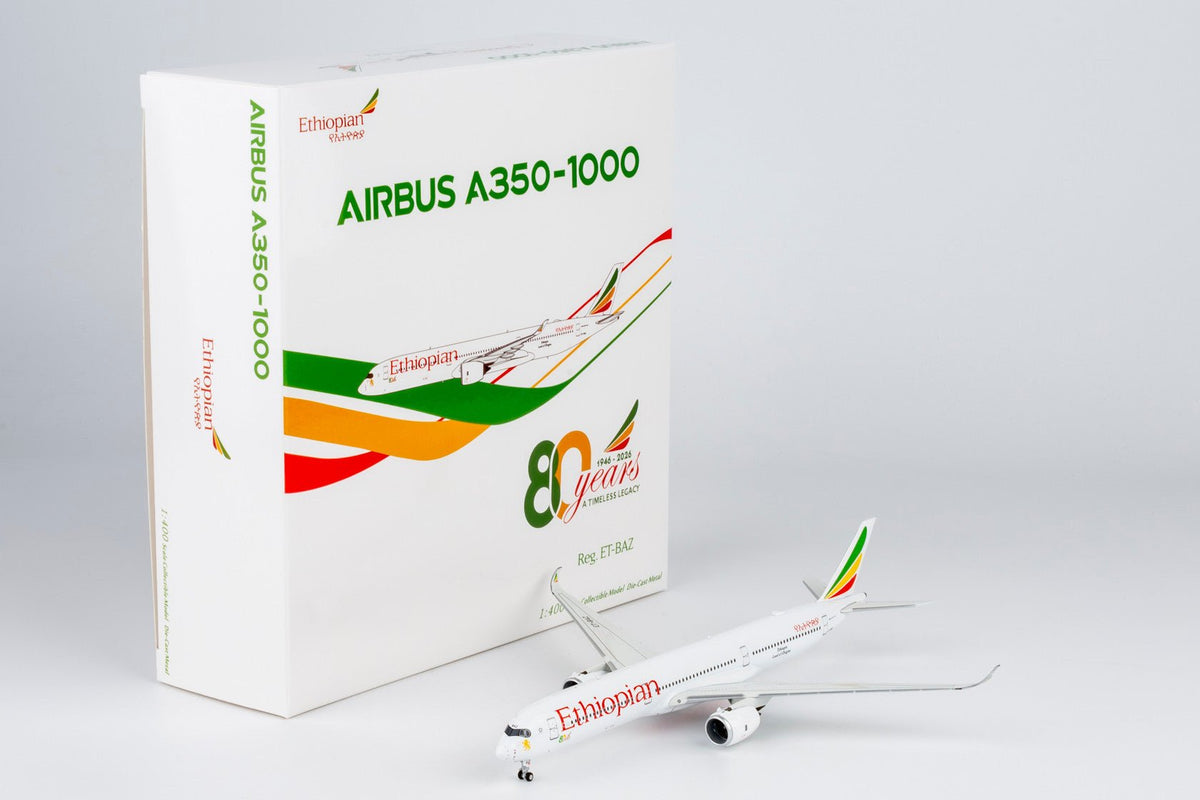 NG Models 57035 1:400 Ethiopian Airlines A350-1000 ET-BAZ (with 80th anniversary stickers)